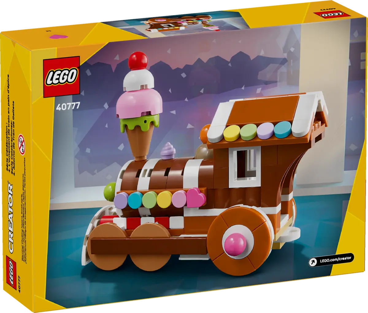 Il retro della scatola del Gingerbread Train