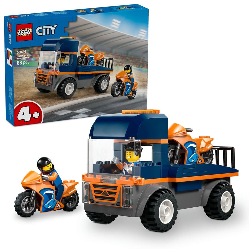 LEGO City 60491 Motorcycle Transporter - Trasportatore moto